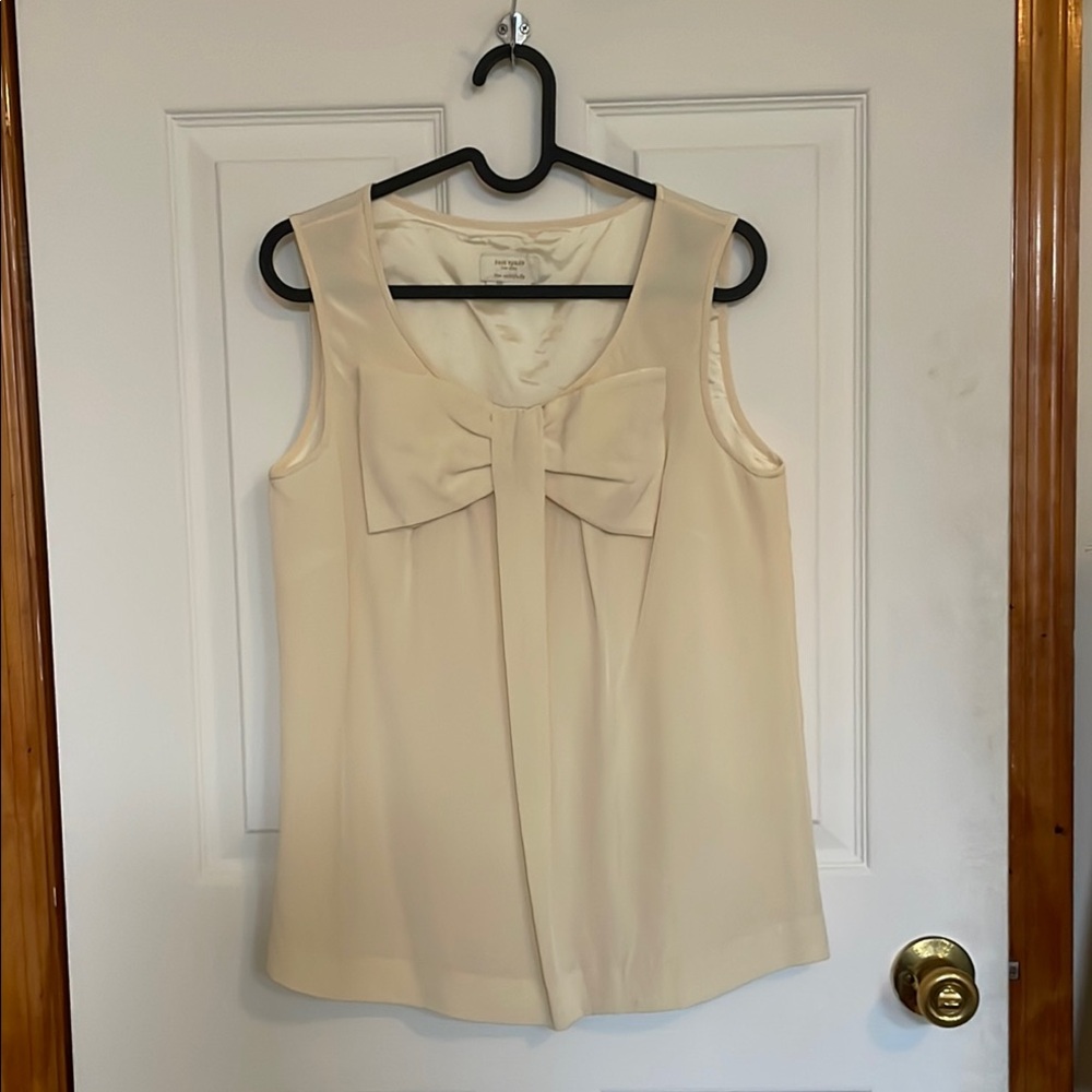 Kate Spade Elegant Cream Bow Blouse